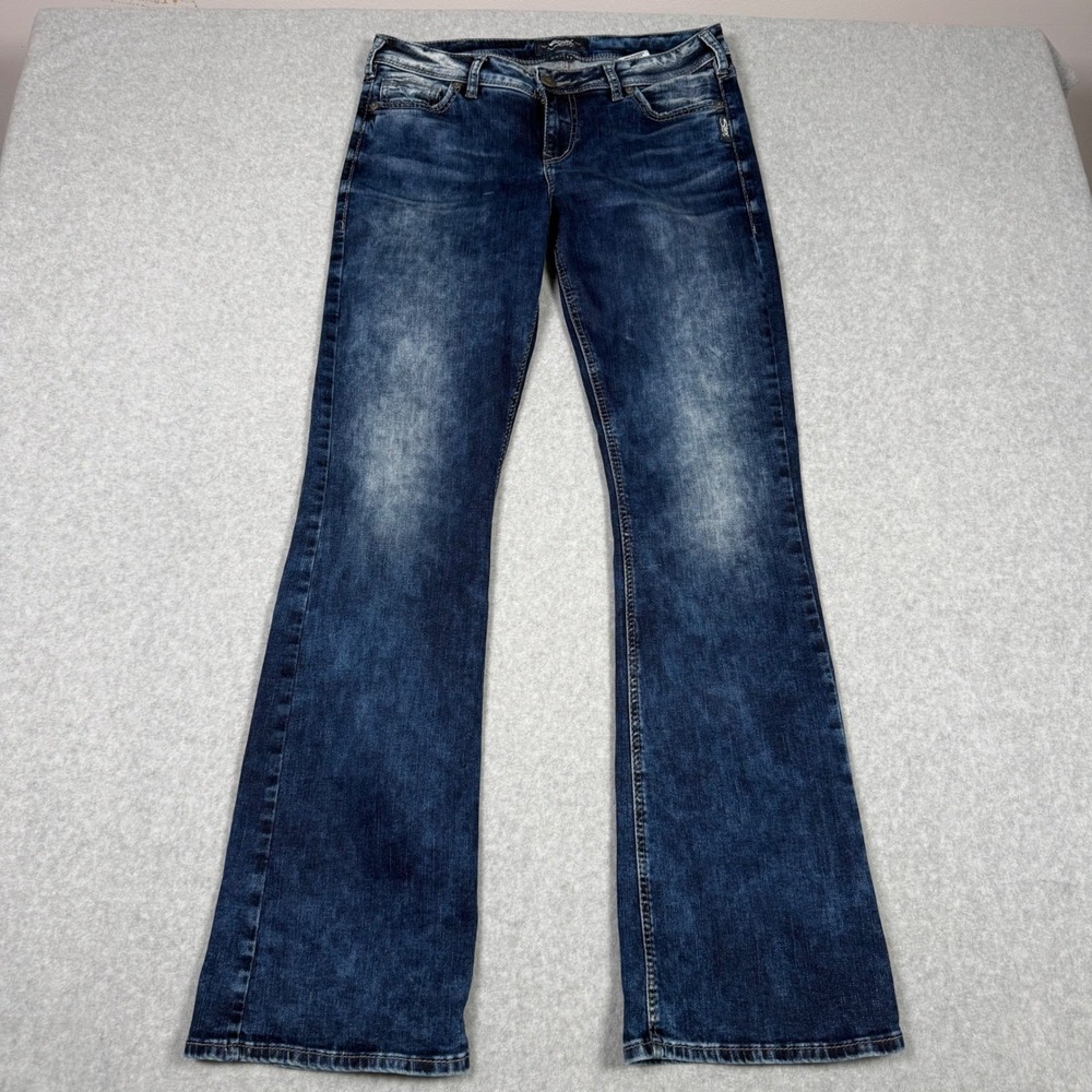 Silver Jeans Co Calley Bootcut Dark Stretch Denim Jeans W31 L33 Tall Long